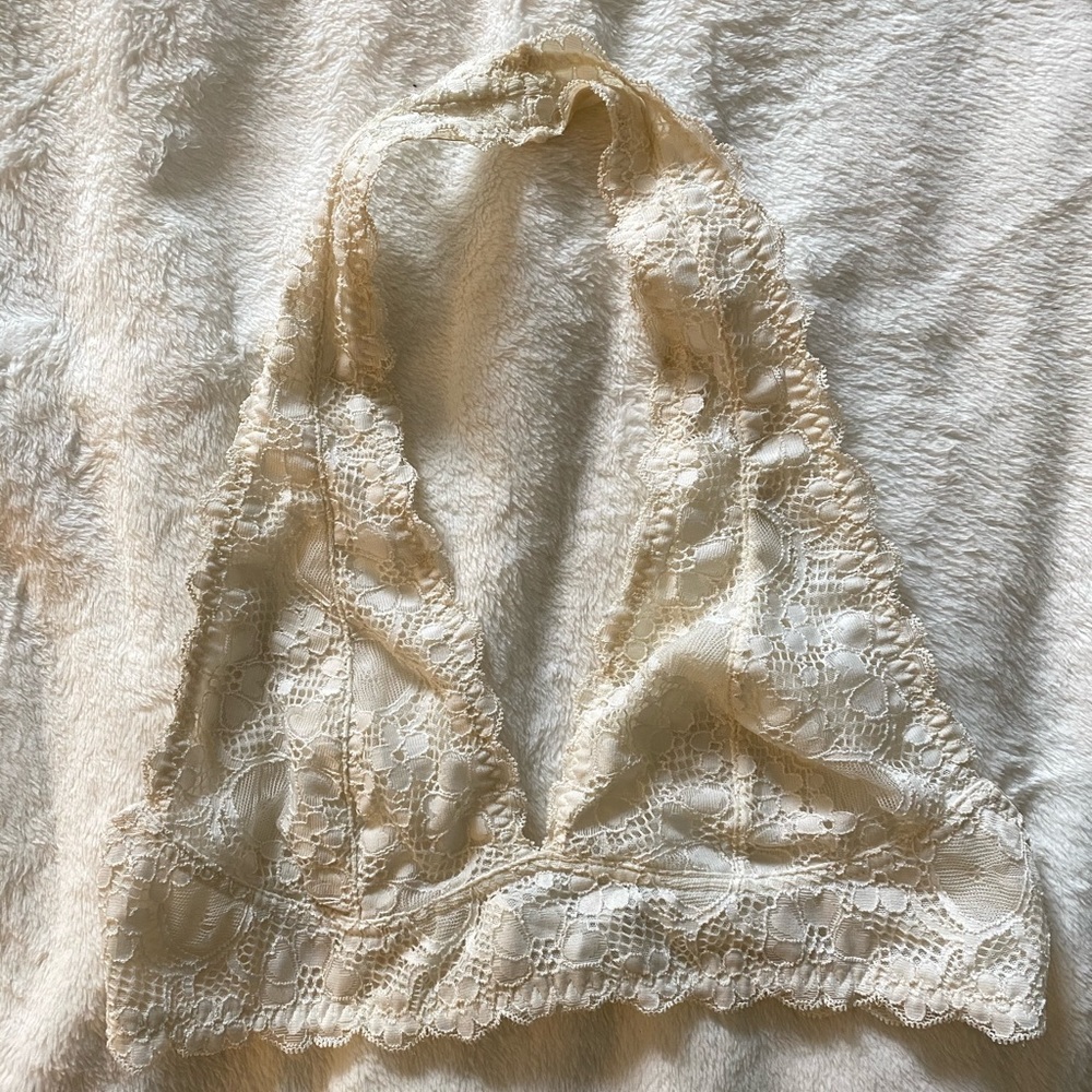 Free people Galloon Lace Halter Bra